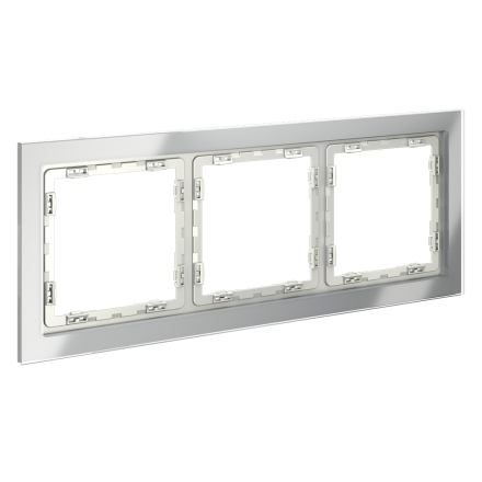 Рамка на 3 поста Voltum S70 VLS110305 (сталь, стекло)
