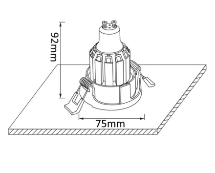 Встраиваемый светильник Crystal Lux CLT 019C90 WH