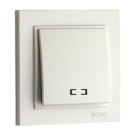 Выключатель одноклавишный с подсветкой Mono Electric Despina 10А 250В жемчуг 102-252525-101