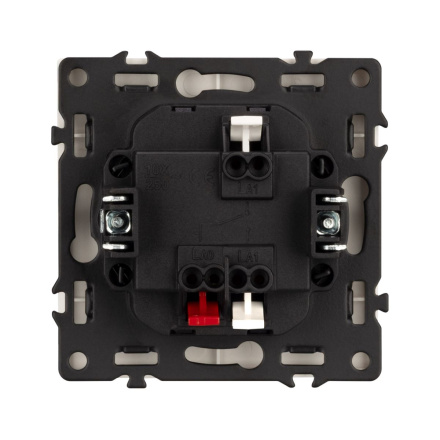 Механизм выключателя одноклавишный проходной Arlight LED SWT-NOBE-MKP1-SFPL-L-WH (230V, 10A) 054236