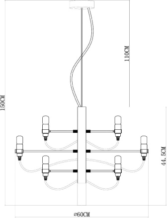 Подвесная люстра Divinare Molto 8030/17 LM-18