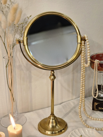 Зеркало настольное косметическое двустороннее Covali SH-5904G