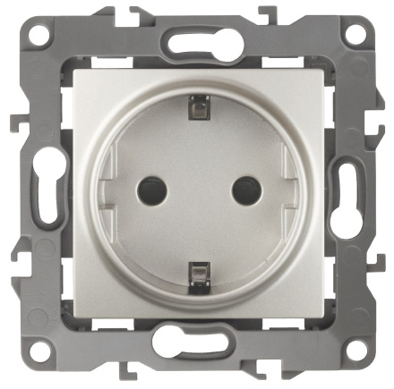 Розетка 2P+E Schuko со шторками Эра 12-2102-15 Б0019326