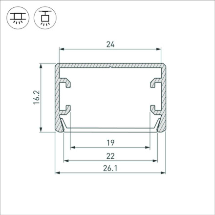 Алюминиевый профиль Arlight PLS-Lock-H16-SMT-2000 Anod 033224