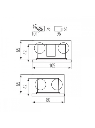 Подсветка для лестниц и ступеней Kanlux Glasi Led 3W P NW-B 33694