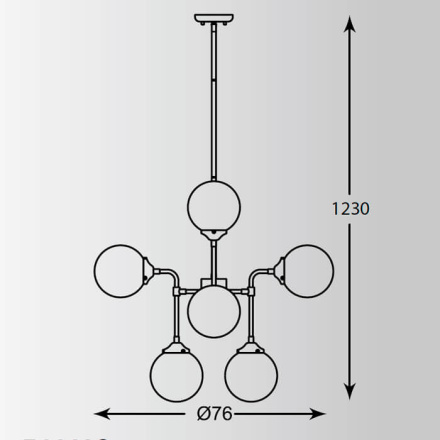 Подвесная люстра  Zumaline RIANO P0454-08D-SDAC