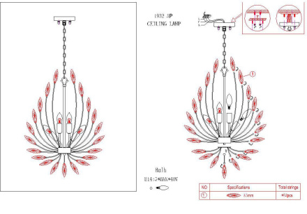 Подвесная люстра Favourite Feerie 1932-5P
