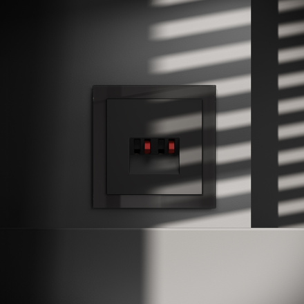 Розетка акустическая Voltum S70 VLS060308 (черный матовый)