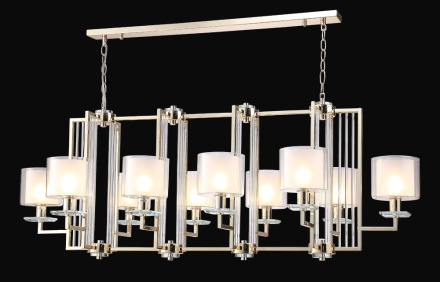 Подвесная люстра Crystal Lux NICOLAS SP10 L1300 GOLD/WHITE