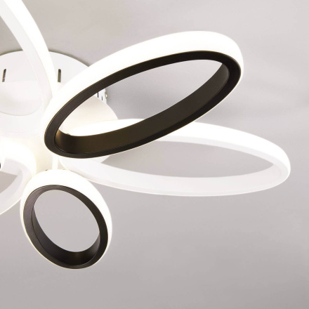 Потолочная светодиодная люстра Eurosvet Blade 90137/6 белый/чёрный