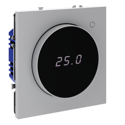 Терморегулятор электронный Voltum S70 с индикацией и датчиком, для теплого пола, (серый) VLS070116