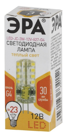 Лампа светодиодная Эра G4 3W 2700K LED JC-3W-12V-827-G4 Б0033193