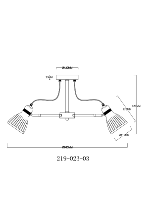 Люстра на штанге Velante 219-023-03