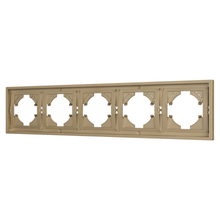 Рамка пластиковая на 5 постов Arlight FRM-TENDO-SFPL-5-GD 054658