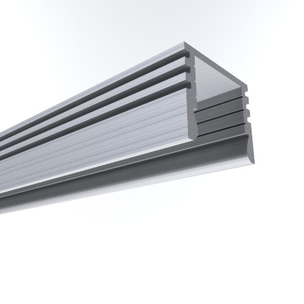 Профиль П-образный накладной Apeyron ширина ленты до 10мм (рассеиватель, заглушки - 2шт) 08-10