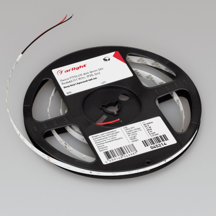 Светодиодная лента Arlight FITOLUX-A66-8mm 24V Red660 (11 W/m, IP20, 5m) 045214