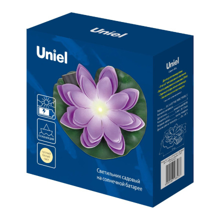 Светильник на солнечной батарее Uniel USL-S-828/PT060 PURPLE WATERLILY UL-00011601