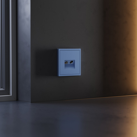 Накладка для розетки TV+RJ45 кат. 6 Voltum S70 (деним) VLS002715