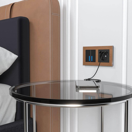 Розетка с быстрой зарядкой USB Type A+С белая W1171708 4690389176449