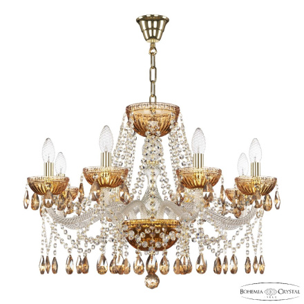Подвесная люстра Bohemia Ivele Crystal 5413/8/240 G Amber/M-1G K721