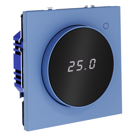 Терморегулятор электронный Voltum S70 с индикацией и датчиком, для теплого пола, (деним) VLS070115