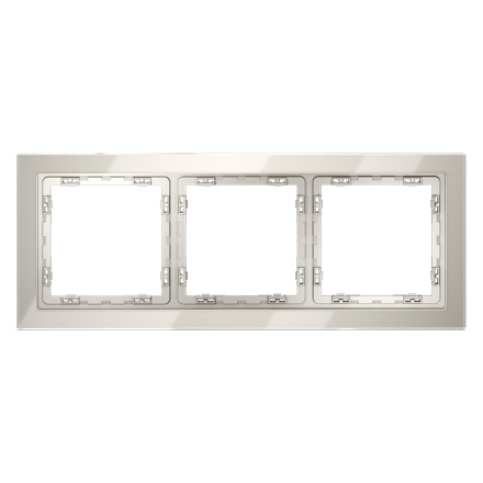 Рамка на 3 поста Voltum S70 VLS110303 (кашемир, стекло)