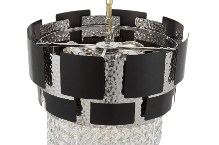 Подвесная люстра Lumina Deco Kruvia LDP 7045-400 BK+CHR