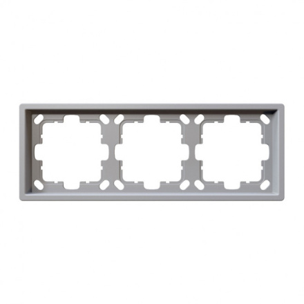 Рамка серия FD 3-постовая, цвет Белый матовый (soft touch) Jasmart FD1003PWM