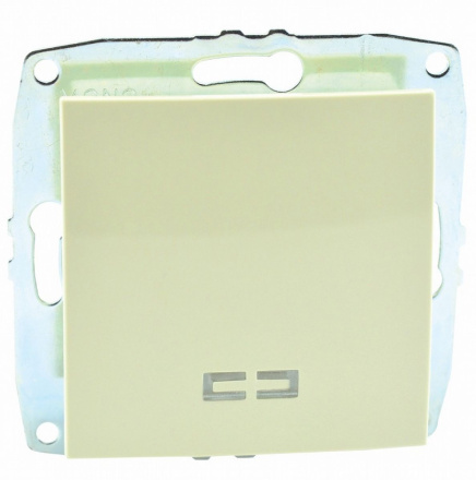 Выключатель одноклавишный с подсветкой Mono Electric Despina-Larissa 10А 250В крем 500-001725-101