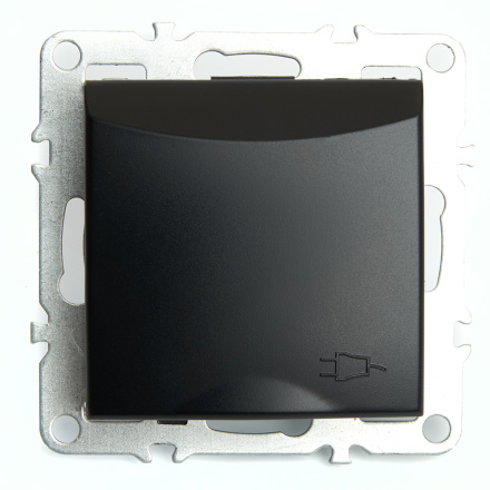 Розетка 1-местная с/з с защитной шторкой Stekker Эрна PST16-9112-03 49156