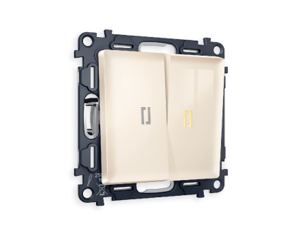 Комплект механизма 2-кл проходного выключателя с подсветкой Ambrella Volt Alfa MA304030