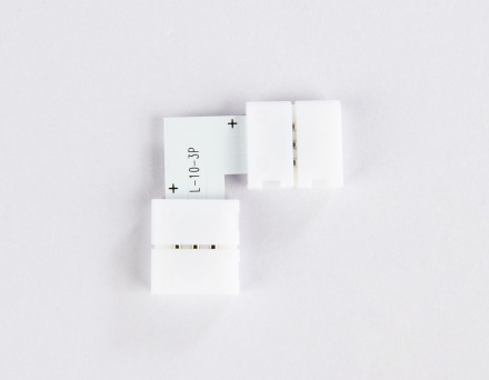 Соединитель угловой L для светодиодной ленты 5050 12/24V (3 конт.) GS6651 (10шт) Ambrella Light Illumination GS6651