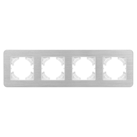 Рамка на 4 поста алюминиевая Arlight FRM-AKIRY-AL-4-SR 049731