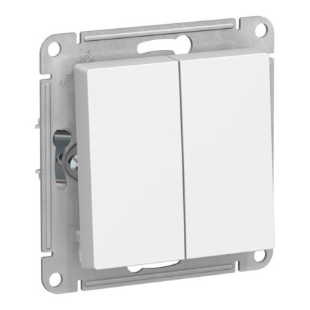 Переключатель 2-клавишный перекрестный Systeme Electric AtlasDesign Лотос ATN001373