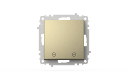 Переключатель двухклавишный ELBI Zena Vega 609-011400-211