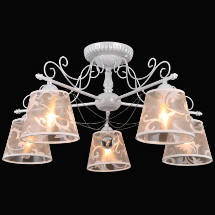 Люстра на штанге Natali Kovaltseva TENDERLY 75060/5C WHITE