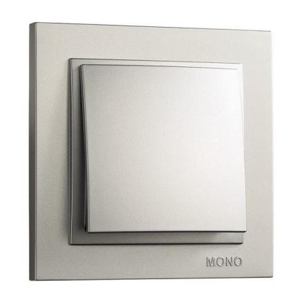 Выключатель одноклавишный Mono Electric Despina 10А 250В серебро 102-212125-100
