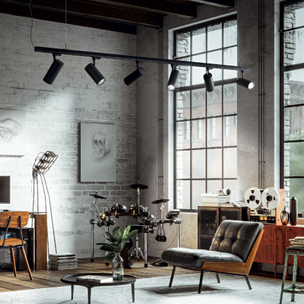 Трековый трехфазный светильник Ideal lux SMILE 15W CRI80 24° 3000K BK 189581