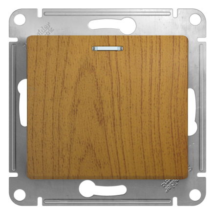 Выключатель 1-клавишный с подсветкой, сх.1а, 10АХ Systeme Electric Glossa Дерево Дуб GSL000513