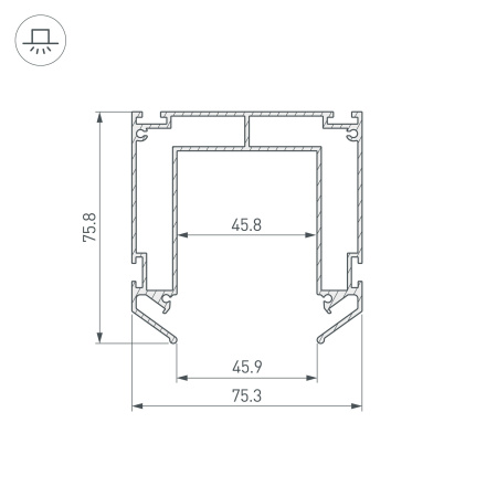 Алюминиевый профиль-держатель Arlight Mag-Stretch-45-2000 032752(2)