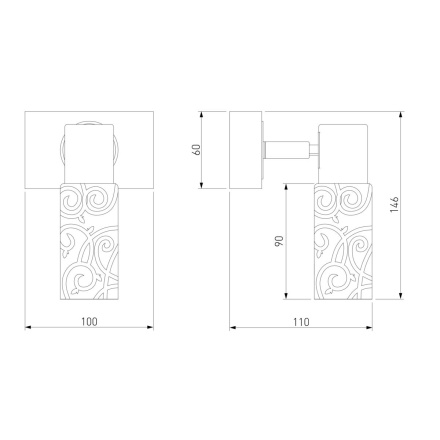 Спот Eurosvet 21130/1 хром/венге
