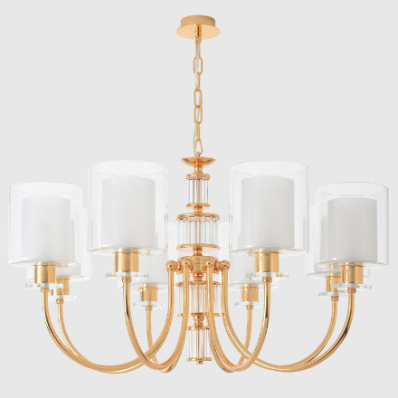 Подвесная люстра Crystal Lux ELENA SP8 GOLD