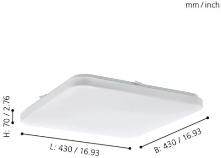 Настенно-потолочный светодиодный светильник Eglo Frania 97876