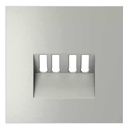 Накладка для розетки акустической 4-местной  Voltum S70 (сталь) VLS001505