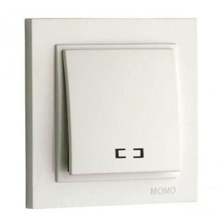 Выключатель одноклавишный с подсветкой Mono Electric Despina 10А 250В слоновая кость 102-010025-101