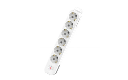 Колодка с/з 6вх с защитными шторками с включателем ELBI Myra 527-010200-602