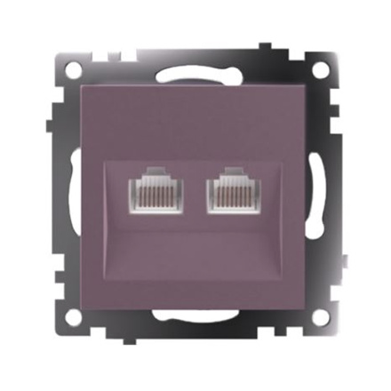 Розетка компьютерная 2-местная RJ-45 Stekker Катрин GLS00-7109-04 50006