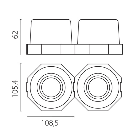 Рамка (светильник) скрытого монтажа лампочек и LED модулей MR16 в натяжной потолок Lightstar Anello 112000