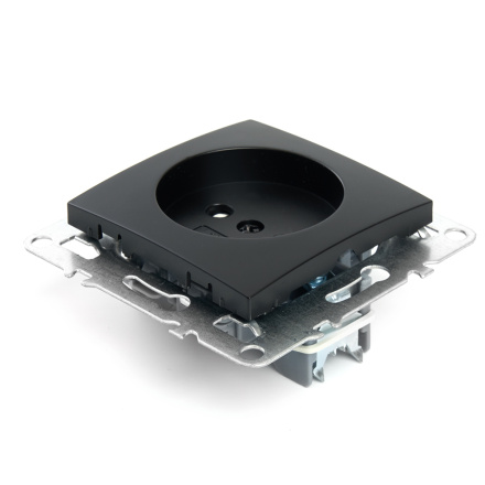 Розетка 1-местная б/з с защитной шторкой Stekker Эрна PST10-9109-03 49153