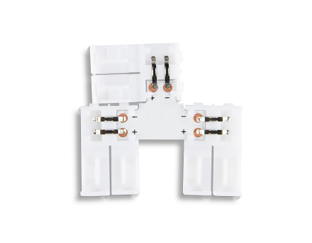 Соединитель T для светодиодной ленты 2835 12/24V (2 конт.) GS6901 (5шт) Ambrella Light Illumination GS6901